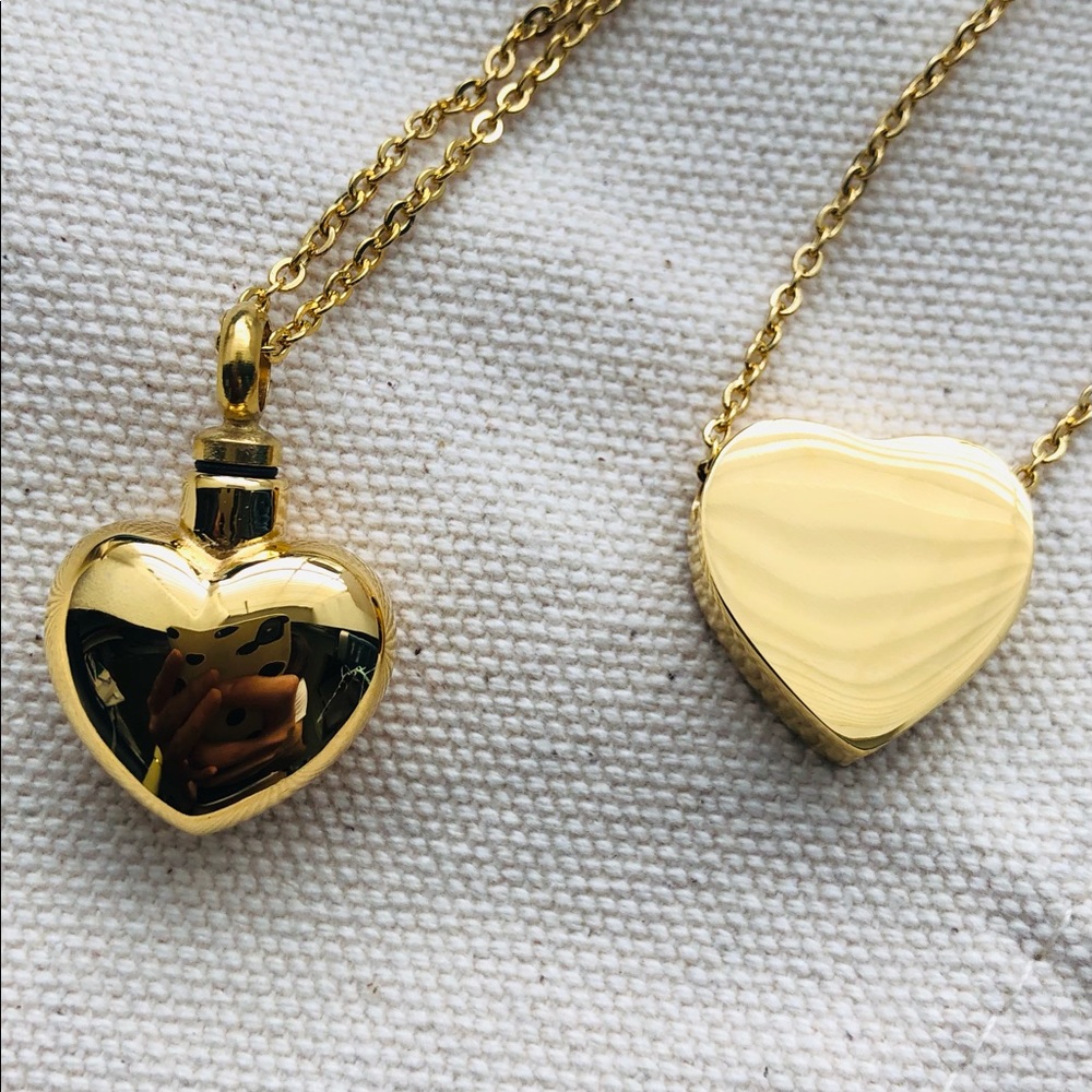 Nana Papa Love urn heart ashes cremation necklace - Picture 7 of 7